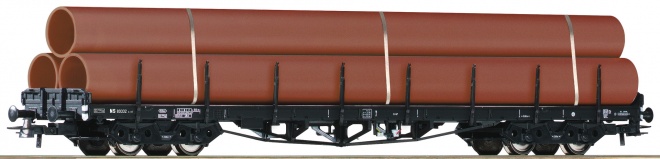 Flat car loaded with pipes<br /><a href='images/pictures/Roco/Roco-76792.jpg' target='_blank'>Full size image</a>